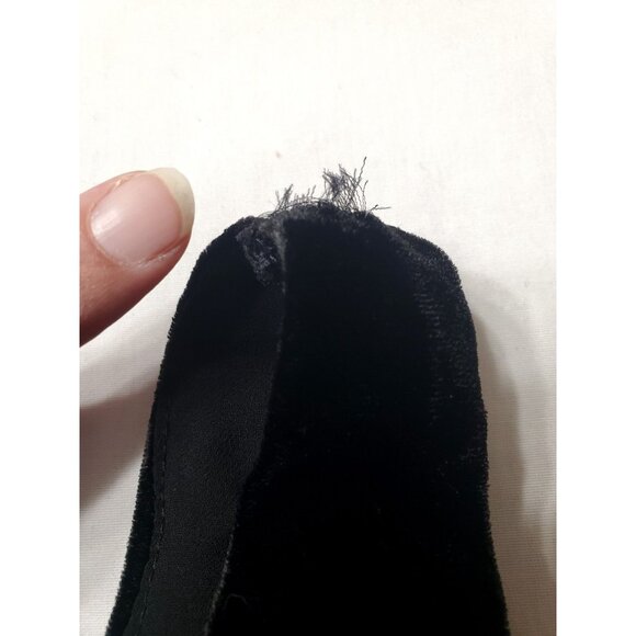 Vintage Black Velvet Tank Top Camisole J.Crew Size 8 Gothic Y2K Minimalist - Picture 15 of 16